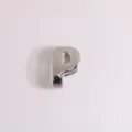 Silver puffy bubble letter P charm pendant for DIY necklace bracelet jewelry making accessory. - Letter P / Silver