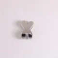 Silver 3D Puffy Bubble Letter X Pendant Charm for DIY Necklace Bracelet Jewelry Accessories - Letter X / Silver