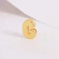 Glossy Gold Letter C Puffy Pendant DIY Metal Charm For Necklace Jewelry Making Part - Letter G