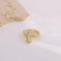 Gold plated micro pave zircon letter ring stylish copper jewelry fashion accessory - Letter P