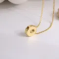 Collier Pendentif Lettre Or Cuivre 18K Lisse Minimalista Chaîne De Clavicule Élégante Bijou - Lettre O