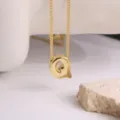 Collier pendentif lettre dorée chaîne clavicule simple bijou élégant pour les femmes - Lettre Q