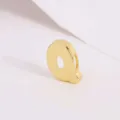 Gold letter Q pendant charm, smooth metal DIY jewelry making accessory for handmade necklace. - Letter Q