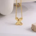 Collier pendentif lettre initiale X plaqué or délicat simple chaîne de clavicule bijoux - Lettre X
