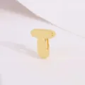 Gold Letter T Bubble Pendant Metal DIY Charm Necklace Component Handcraft Accessory - Letter T