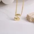 Collier Pendentif Lettre Initiale Or Style Minimaliste Élégant Chaîne Clavicule - Lettre Z