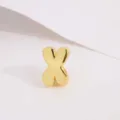 Shiny gold balloon letter X pendant DIY metal accessory for custom handmade necklaces. - Letter X
