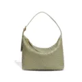Bolso de hombro de cuero tejido para mujer elegante bolsa hobo bajo el brazo bolso elegante - Verde Travertino
