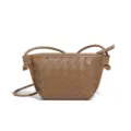 Geflochtene Leder Umhängetasche kleine Damen Handtasche braun elegant modisch chic - Braun (B2418)