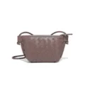 Braune Umhängetasche aus geflochtenem Leder, stilvolle Mini-Schultertasche für Damen. - Taupe (B2418)