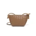 Geflochtene Leder Umhaengetasche fuer Damen, stilvolle Mini Muschel Handtasche, braune Alltagstasche. - Hellbraun (B2418)