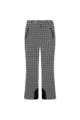 Women's black and white geometric pattern ski pants, warm waterproof winter outdoor trousers. - Pants 3