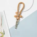 Jolie laniere de telephone portable fleurie avec boucle douce et charm en cuir pour tous les jours. - D Khaki