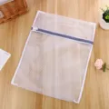 Sac à linge en filet blanc avec fermeture éclair grise, sac de lavage épaissi pour soutiens-gorge. - Maille Grosse Petite / 30x40cm / Gris