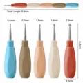 Abnehmbares Nagel-Dotting-Stift-Set mit 5 Spitzen und 15,8 cm Länge für kreatives Nageldesign. - Komplettes 5-teiliges Set