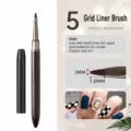 Pincel delineador profesional de madera para nail art con tapa para cuadros y líneas. - 05# Pincel de cuadros