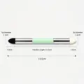 Double-ended blending pen sketch art tool with light green handle, precise highlight detail. - L / Pale Green