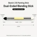 Double-headed sponge blending pen for sketching, art drawing highlights detail blending tool - L / Light Yellow