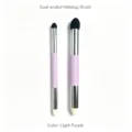 Dual-ended makeup brush set with light purple handle and sponge tips for precise eye makeup styling. - 2-Piece Pack / Light Purple