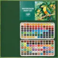 168 Kleuren Vaste Aquarel Verf Set Draagbare Metalen Doos Professionele Kunstenaar Kunstbenodigdheden - Draagbare vaste aquarelverf met 168 kleuren