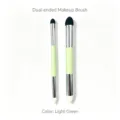 Dual-ended makeup brush with sponge tips and pastel light green handle for precise application. - 2-Piece Pack / Pale Green