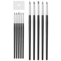 Set di 5 pennelli in silicone per nail art con manico nero per scultura e decori. - Penna in silicone per unghie modello DZ-B15 - 5 mm grigio
