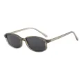 Gafas de sol cuadradas estrechas de moda para hombres y mujeres, proteccion solar diaria estilosa. - Marco Verde Oliva Lente Gris