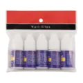5 Stuks Nagel Lijm Set Sterke Kleefstof voor Valse Nagels Snelle Droogkunst Tool - Model MJ-M005 / 5-flessenset / Transparant