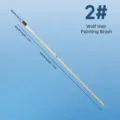 2# Flacher Pinsel aus Wolfshaar mit Holzgriff fuer Acryl und Aquarellmalerei 0.6 - Nr. 2