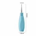 Pennello per nail art professionale con punta in metallo fine e manico blu ergonomico per manicure. - Fusto Blu