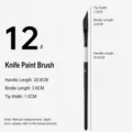 Schrägemessereffekt Pinsel #12 für Acryl Öl Malerei mit schwarzem und goldenem Stiel - Modell XT-922 / Gr. 12 / Schräger Schlepperpinsel