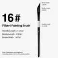 Professioneller 16# Pinsel mit schraegem Messer und Nylonhaar fuer Acrylmalerei Kunst - Modell XT-922 / Gr. 16 / Schräger Schlepperpinsel