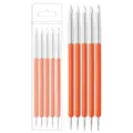 Professionele set van 5 dubbelzijdige siliconen nail art kwasten en dotting tools. - Set van 5 / Oranje
