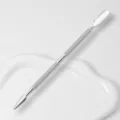 Edelstahl Doppelseitiger Nagelhautschieber Silber Nagelkunst Werkzeug Manikuere 124mm - Dreieckskopf-Stahl-Nagelhautschieber / Doppelendiger Edelstahl-Nagelhautschieber