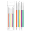 Dubbelzijdige siliconen nail art kwast en klei boetseren gereedschap set met gekleurde handgrepen. - Set van 5 / 5-Kleuren Set