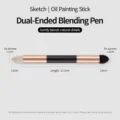 Dual head blending stump sketching pencil tool art pastel shading smudge tool set 1pc - L / Gold Black