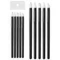 Set di pennelli per nail art in silicone 5 pezzi con strumenti di scultura morbidi - Penna in silicone per unghie modello DZ-B17 - 8 mm bianco