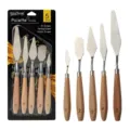 set 5 pezzi spatole per pittura ad olio con manico in legno lame in acciaio inossidabile per artisti - Five-Piece Set / Stile Legno di Faggio