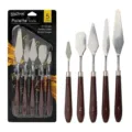set di 5 spatole per pittura ad olio in acciaio inossidabile con manici ergonomici - Five-Piece Set / Stile con Manico in Plastica
