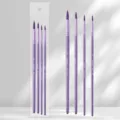 Ensemble de pinceaux fins violets Morandi, 4 tailles avec emballage pour peinture. - Ensemble de 4 Pièces / Violet