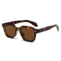 Modische Retro-Quadrat-Sonnenbrille mit Schildpatt-Muster und braunen Gläsern für Damen. - C8 Schildpatt Rahmen Teefarbene Gläser