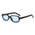 Schwarzer Rahmen Hellblaue Gläser Trendige Sonnenbrille Retro Streetwear UV-Schutz - C4 Schwarzer Rahmen Blaue Gläser