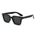 Κλασικά μαύρα τετραγωνισμένα πολωμένα γυαλιά ηλίου με προστασία UV για άνδρες και γυναίκες - C1 Γυαλιστερό Μαύρο Πλαίσιο Γκρι Φακοί