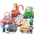 Ensemble de jouets Montessori d'association de serrures et clés pour enfants, éducatif. - Ensemble de Plusieurs Voitures