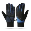 Waterproof winter thermal sports gloves for cycling running hiking ski outdoor activities non-slip. - One Size / Black Blue
