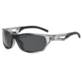 Gafas de sol deportivas con montura negra y transparente y lentes polarizadas para ciclismo. - Montura Gris Lente Gris