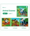 Kinder abgestuftes 3-in-1 Puzzle-Set, frühes Lern-Tier-Puzzlespielzeug für Kleinkinder und Bildung. - Stufe 1 Tiere