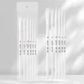 Set de 6 pinceaux d'artiste blancs avec différentes pointes pour aquarelle et peinture. - Lot de 6 / Blanc