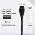 Langer Stiel Aquarell Lasurpinsel graues Eichhoernchen Haar Kuenstler Malerei Werkzeug 5cm - 5cm Graues Eichhörnchenhaar Pinsel / Schwarzer Langstiel-Flachpinsel