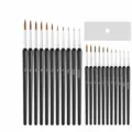 Wolfshaar Kunst Haken Pinsel Set, 11 Groessen feine Spitze Pinsel fuer Nail Art Aquarellmalerei. - 11-Teiliges Set (TJ-跨境大头杆-11支套装)